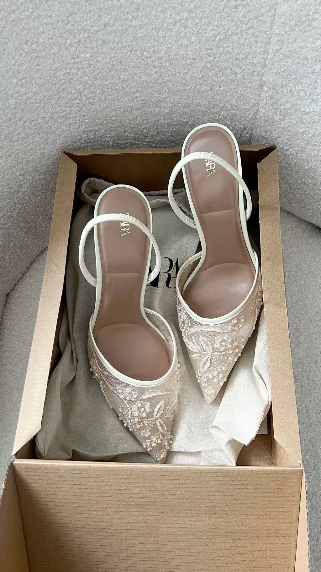 Embroidered Floral Pointed-Toe Heels – Slingback & Strap Styles