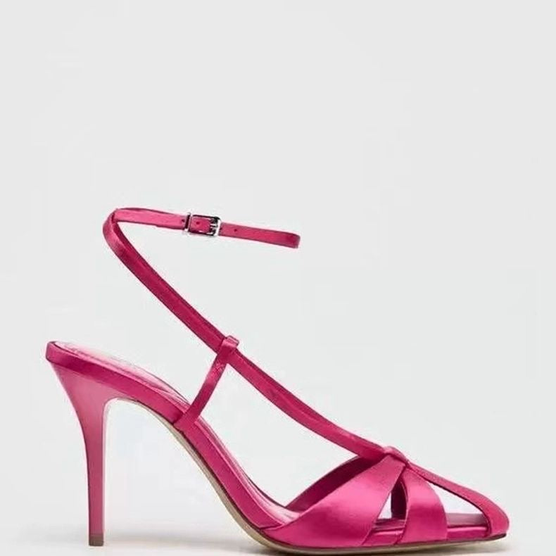 Aria Strappy Ankle-Strap Heeled Sandals