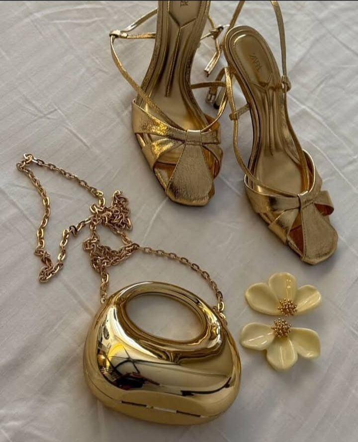 Hot Pink & Gold Strappy High-Heel Sandals – 9 cm Heel, Sizes 35–42