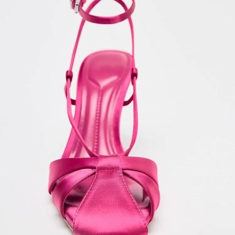 Aria Strappy Ankle-Strap Heeled Sandals