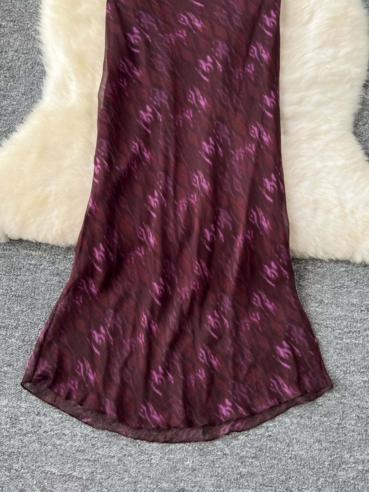 V-Neck Floral Ruffle Maxi Dress - Elegant Tie-Shoulder Evening Gown